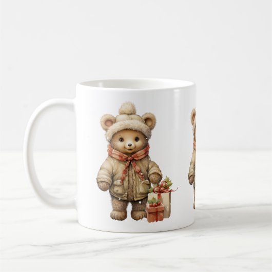 Mok met kerstteddy Bear (Links)