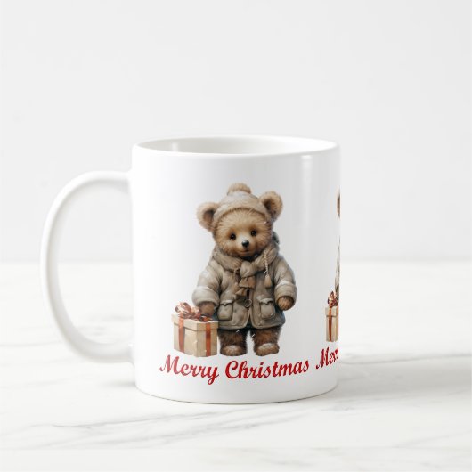 Mok met kerstteddy Bear (Links)
