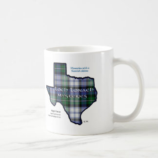 Mok met Loch Lonach Mysteries Tartan Texas Logo