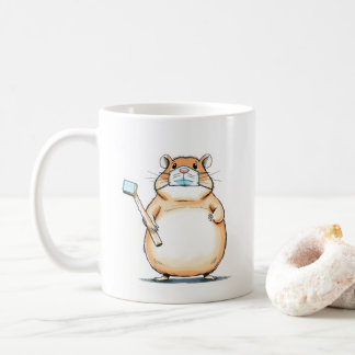 Mok met mollige hamster-tandarts - Grappig tandart