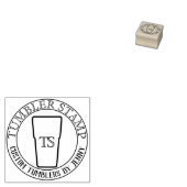 Mok met monogram belettering Beker Tumbler Rubberstempel (Gestempeld)