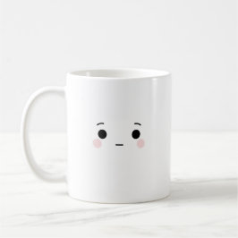 Mok met neutraal gezicht Minimalistische koffiekop