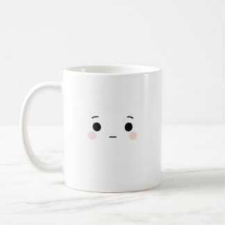 Mok met neutraal gezicht Minimalistische koffiekop