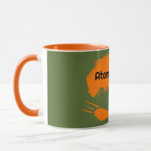 mok met oranje handvat