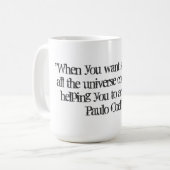 Mok met Paulo Coelho Quote (Voorkant links)