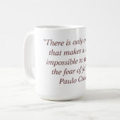 Mok met Paulo Coelho Quote (Voorkant links)