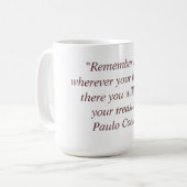 Mok met Paulo Coelho Quote (Voorkant links)