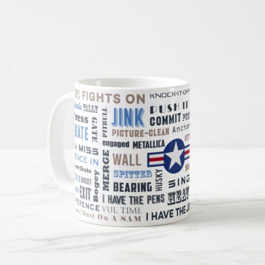 Mok met piloot en F-16 (Voorkant links)