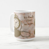 Mok met Pocket Watch Time to Retiment (Voorkant links)