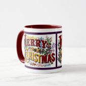 Mok met prettige kerstcadeaus (Voorkant links)