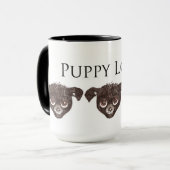 Mok met puppy gezichten (Voorkant links)