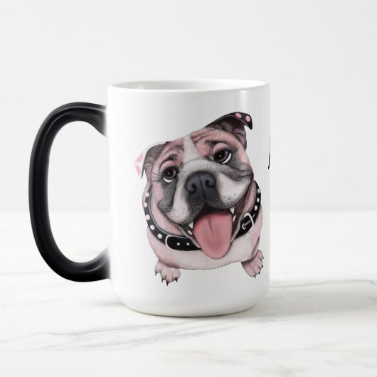 Mok met roze hond (Links)