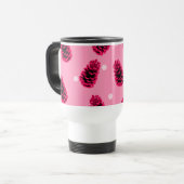 Mok met roze pinnen koffie (Voorkant links)