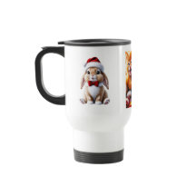 Mok met schattig ontwerp van een konijn & kittens