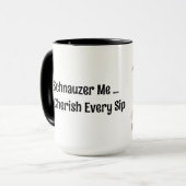 Mok met Schattige Schnauzer Portrait (Voorkant links)