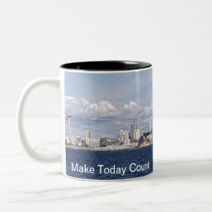 Mok met Seattle Skyline en Make Today Count