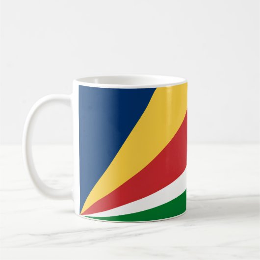 Mok met Seychellen Kleuren Ontwerp (Links)