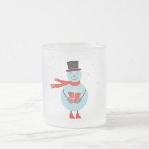 Mok met sneeuwman. Kerst mok.