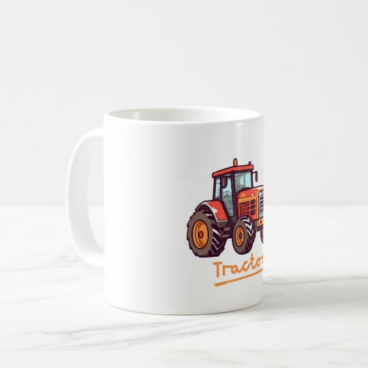 Mok met tractor (Voorkant links)