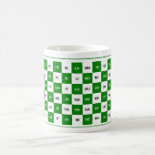 Mok met twee letters in groen en wit (Center)