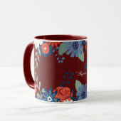 Mok met twee toonaangevende koffie (Voorkant links)