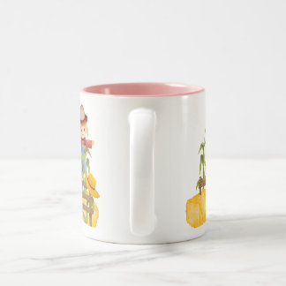 Mok met twee toonkoffie