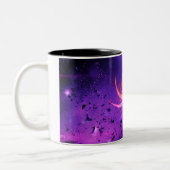 Mok met vacuo-tweetone [galactisch vuurglas] (Links)