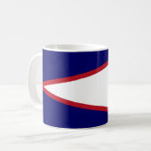 Mok met vlag van Amerikaans-Samoa- USA (Voorkant links)