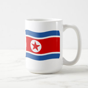 Mok met vlag van Noord-Korea