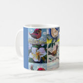 Mok met vogels en bloemen (Voorkant links)