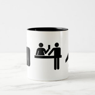 mok met 'Wanderlust' Pictogram