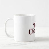 Mok met warme chocolade (Links)