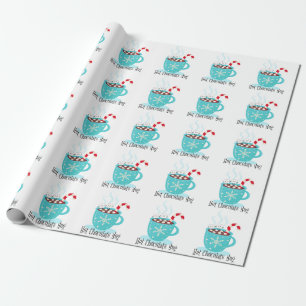 Mok met warme chocolade cadeaupapier