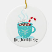 Mok met warme chocolade keramisch ornament (Voorkant)