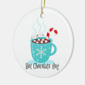Mok met warme chocolade keramisch ornament (Links)
