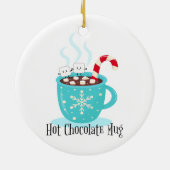 Mok met warme chocolade keramisch ornament (Achterkant)