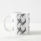 Mok met zwart-wit abstract ontwerp (Links)