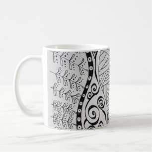 Mok met zwart-wit design