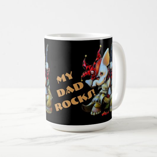 Mok Metalphant Jester Mijn vader Rocks Mok (Voorkant rechts)