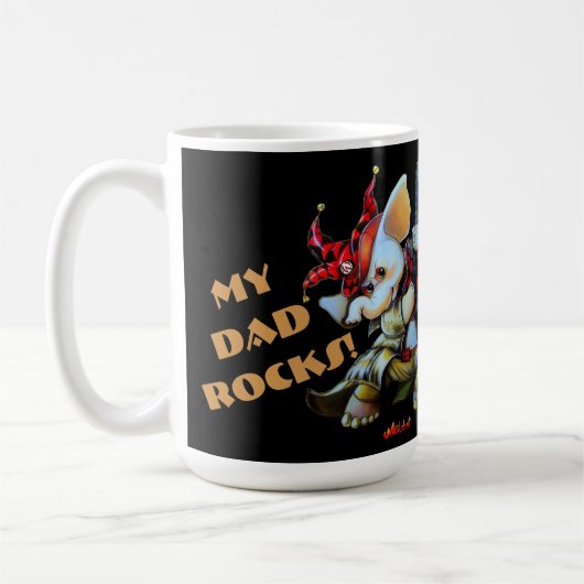 Mok Metalphant Jester Mijn vader Rocks Mok (Links)