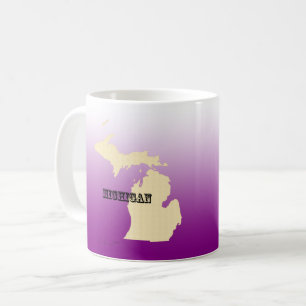 Mok - Michigan Staatskaart met Stad