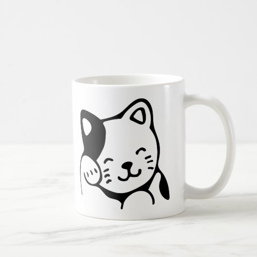 Mok. Monogram Cat. Koffiemok (Rechts)