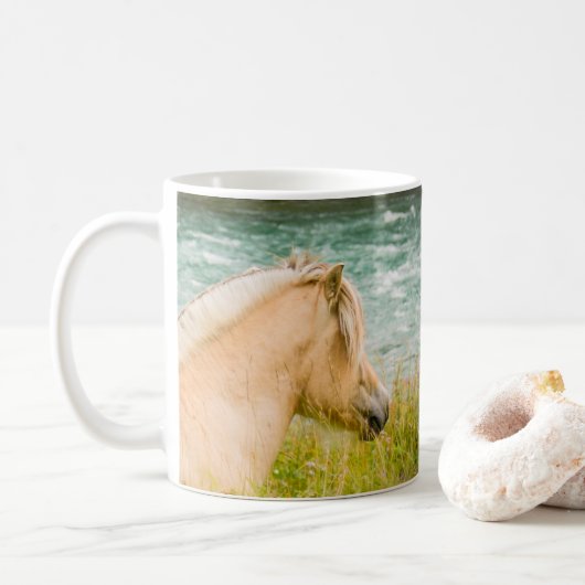 Mok mooie Fjord Horse Coffee (Met donut)