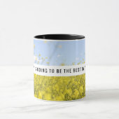 Mok motivatie gele bloemen (Midden)