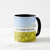 Mok motivatie gele bloemen (Voorkant rechts)