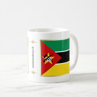 Mok Mozambique vlag + kaart