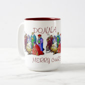 MOK NATIVITY SCENE TRIAD PERSONALISEERDE MERRY CHR (Voorkant links)
