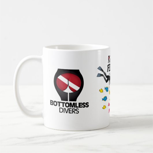 Mok onderaan voedingen scuba duikkoffie (Links)