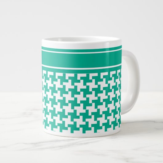Mok op maat van Jumbo, Emerald Green Dogtooth Chec (Voorkant rechts)