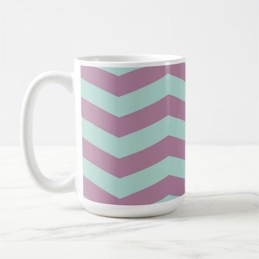 Mok Paars/Aqua Chevron (Links)